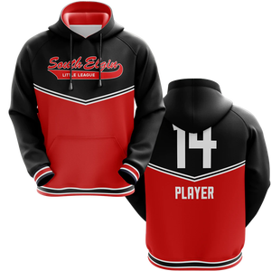 Equipo de entrenamiento de gran tamaño Sudadera con capucha Imprimir Street Fashion Color Blocking 100% Poliéster Negro y Rojo Hombres Trade Assurance Knitted - Product Image 4