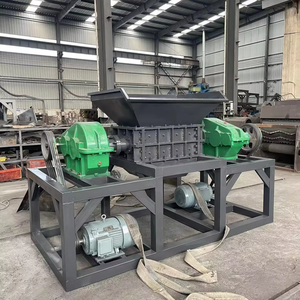 Broyeur à double arbre Ferraille Grand équipement <span class=keywords><strong>Pneu</strong></span> Bicyclette Barre d'acier Broyage Plastique Fer Seau Broyeur - Product Image 3