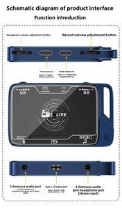 Tarjeta de sonido mini MH-321 para transmisión en vivo desde teléfonos móviles y computadoras, cambiador de voz, modificador de voz profesional para grabación de karaoke. - Product Image 4