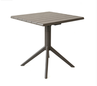Table à manger carrée moderne, table d'extérieur résistante aux intempéries, table pliable gain de place pour usage commercial et domestique