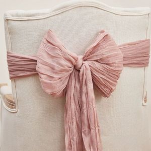 Nappes de table en gaze de coton, tissu voile, décoration drapée pour mariage, fête, banquet, style rustique bohème, fournitures pour événements - Product Image 4