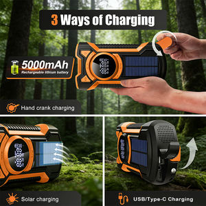 Radio de Emergencia Solar ALECTER con Manivela, Banco de Energía de Gran Capacidad, Kit Multifunción para Terremotos, Desastres al Aire Libre, Supervivencia y Rescate - Product Image 2