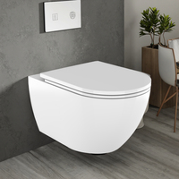 Salle de bain Toilette Lavage P Piège Wc Commode Toilette suspendue au mur Céramique Sanitaire Placard à eau Cuvette de toilette Toilette deux pièces