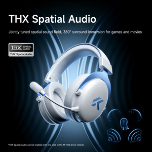 <span class=keywords><strong>Casque</strong></span> de jeu sans fil MCHOSE V9 <span class=keywords><strong>Pro</strong></span> 2, 4 modes, audio spatial THX, haut-parleur de 53 mm, faible latence, microphone à réduction de bruit AI pour <span class=keywords><strong>PC</strong></span>, joueurs FPS - Product Image 2