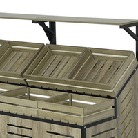 Nieuwe Aankomst Enkele Side Supermarkt Rack Houten Display Planken Supermarkt Groente En Fruit Plank