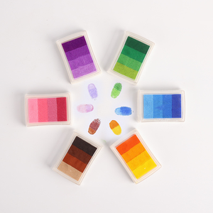 Vente flash : Tampons d'encre pour scrapbooking DIY, 4 couleurs dégradées, pigment de qualité supérieure, artisanat, encre non toxique, <span class=keywords><strong>tampon</strong></span> d'encre pour empreintes digitales, jouet pour enfants - Product Image 1