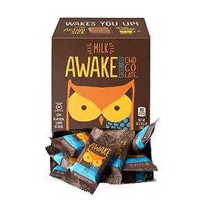 Bouchées énergétiques au chocolat caféiné Awake, chocolat au lait, 50 pièces