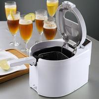 Penggorengan Listrik Rumah Tangga 2000W Stainless Steel 3.5L, Mesin Kentang Goreng, Hemat Energi, Laris Terjual