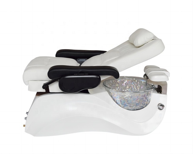Nail Spa Equipment Lie Flat to 175 Degrees and Turn 360 Degrees Rotation Swivel Pedicure Spa Chairs