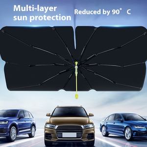 Nouveau classique télescopique voiture pare-soleil <span class=keywords><strong>parapluie</strong></span> manuel avant pare-brise Protection solaire isolation thermique refroidissement lumière bouclier <span class=keywords><strong>cheville</strong></span> - Product Image 2
