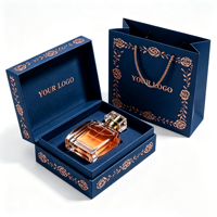 Boîte cadeau rose artisanale pour la Saint-Valentin avec insert, pour flacons d'échantillons de parfum de luxe, personnalisable avec impression de logo
