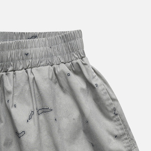 Shorts décontractés à jambes larges, motif noir, tissu en mélange de lyocell, doux et confortable, vente en gros - Product Image 6