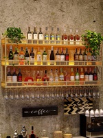 Porte-bouteilles mural, étagère de rangement, présentoir à vin, porte-verres à vin, porte-verres à whisky inversés