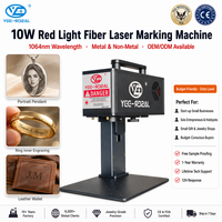 Graveur laser à fibre CNC de bureau Yeelaser F10 10W 3000 mm/s, nouveau modèle pour métal, cuir, pierre, plastique, bagues, bijoux, colliers