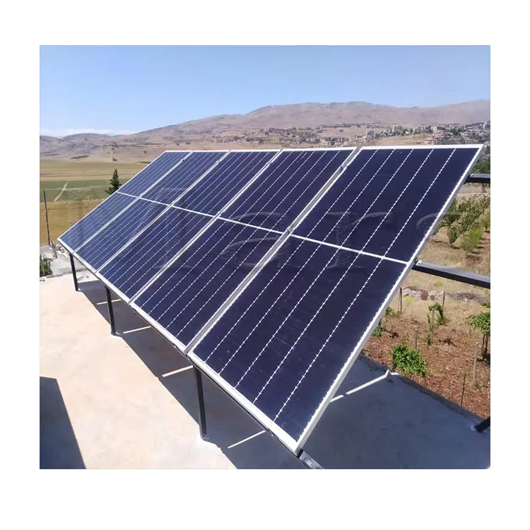 Sistema de energia solar, fora da grade tipo 5kw 10kw sistema de energia solar com série mono e poly todos os painéis solares pretos para casa