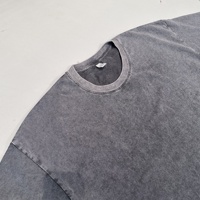 T-shirt surdimensionné personnalisé 100% coton, T-shirt imprimé vintage en coton biologique, Vêtements en gros à bas prix, T-shirt délavé à l'acide