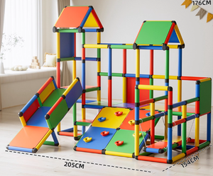 Nhựa Tạo Và Chơi Leo Núi Đồ Chơi Kích Thước Cấu Trúc Xây Dựng Bộ Sưu Tập Thiết Bị Đào Tạo Với Slide - Product Image 1