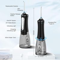 H2ofloss Irrigateur buccal blanchissant, irrigateur dentaire à eau, 300 ml, irrigateur dentaire portable, nettoyeur de dents pour blanchir les dents