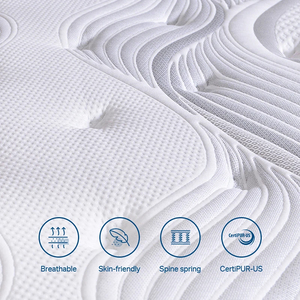 Sang Trọng Nữ Hoàng Vua Matelas 12 Inch 7 Khu Túi Cuộn Dây Cao Su Mùa Xuân Bộ Nhớ Bọt Nệm - Product Image 4