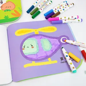 Superdots 점 마커 색칠 그리기 책 크레용 물 컬러 펜 과일 동물 다른 스타일 그림 책 어린이