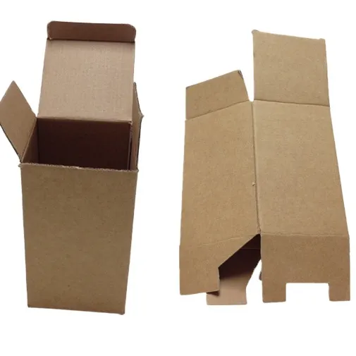 Özel eko-arkadaş oluklu ters sokmak kutuları kahverengi gizem kutusu elektronik ürünler paket