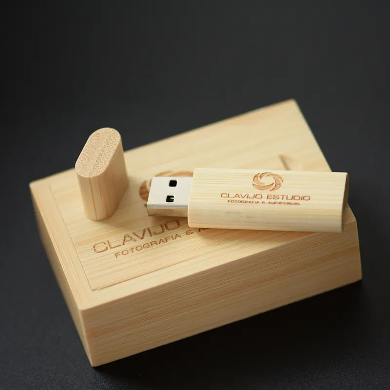 사용자 정의 USB 플래시 드라이브 평면 나무 상자 개인 로고 pendrive 8Gb 16Gb 32Gb USB 2.0 U 디스크 메모리 스틱 특별 선물