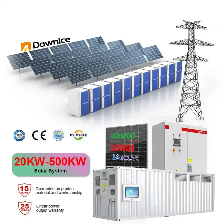 Industrielle kommerzielle komplette 20kW 30kW 50kW kW kW 1MW 3-Phasen-Netz-Solarstrom-Hybrid-Solarenergiespeichersystem