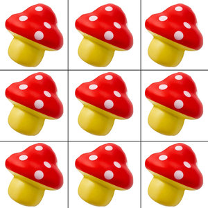 Balle anti-stress en forme de champignon Kawai, impression de logo personnalisée, cadeaux de champignons de dessin animé - Product Image 2