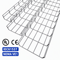 Plateau en treillis métallique ventilé modulaire et portable en acier inoxydable 304, certifié CE, installation rapide, capacité de 75 câbles