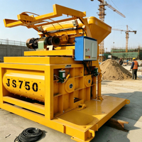 Prix usine Bétonnière JS750, capacité de production par lot de 750 litres, avec tambour à goujons et bras de levage