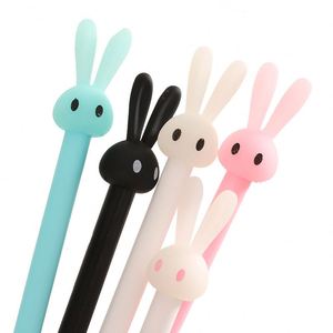 Hot-Selling Creative Cartoon Cute Rabbit Plastic Gel Ink <b>Pen</b> With Custom Logo Writing <b>Refill</b> Black or Blue Ink for Student Gift - Product Image 4