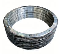 Fabricant d'anneaux d'engrenages éoliens de grande taille |   Grande couronne d'engrenage à denture droite robuste usinée CNC pour entraînement de rotation de turbine éolienne