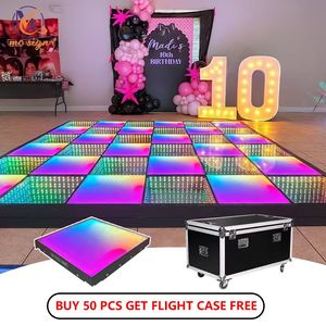 <span class=keywords><strong>LED</strong></span> Pista da ballo magnetico pita De Baile 3d specchio infinito <span class=keywords><strong>Led</strong></span> pannello pavimento per bar Wedding Disco decorazione festa - Product Image 5
