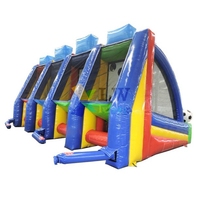 Jeu de sport gonflable 4 en 1 pour carnaval de football en plein air, qualité commerciale, bâche en PVC de 0,55 mm, certifié CE