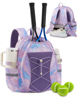 Sac à dos de sport élégant et léger en polyester matelassé imperméable pour raquettes de pickleball avec fermeture éclair