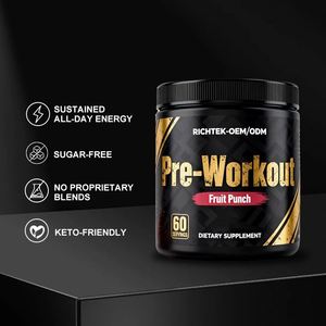 אבקת טרום אימון עם קריאטין מונוהידראט, אנרגיה, בטא אלנין, אבקת חלבון לירידה במשקל עם קפאין - Product Image 4