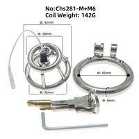 Dispositif de chasteté masculin en acier inoxydable robuste avec stimulation électrique, verrou de sécurité intime portable