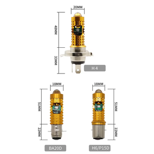 AlcantaLED lampu LED Hi <span class=keywords><strong>Lo</strong></span> motor, Kit konversi lampu depan LED motor H4 H6 BA20D 6000k - Product Image 2