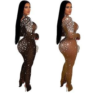 Mode 2024 Robes longues en diamants de luxe à manches longues, tailles S-XXL, robe de soirée <span class=keywords><strong>pour</strong></span> femmes - Product Image 1