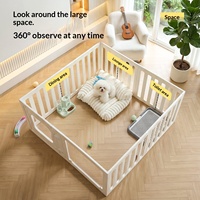 Clôture pour animaux de compagnie en polyéthylène haute densité, semi-fermée, respirante, pour usage intérieur, grille de séparation librement combinable, anti-évasion pour petits chiens