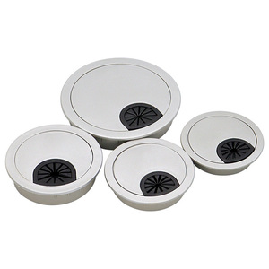 Shengyuan Plastic Cable Hole Cover 50mm 53mm 60mm 80mm Sand Silver <b>Desk</b> Decorative Ring Office Supply - Product Image 4