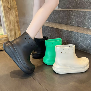 Deran OEM Phụ Nữ Của Ins Phong Cách Thời Trang Không Thấm Nước Giản Dị Ngắn Khởi Động Cho Mới Thiết Kế Đơn Giản Mưa Khởi Động Cho Những Ngày Mưa - Product Image 4