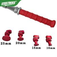 Kit de réparation de bosses de voiture Steeltreks avec marteau à glissière rétractable rouge et 4 languettes de traction rondes épaisses en aluminium