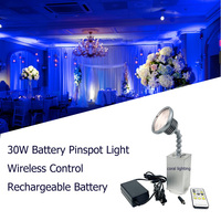 Mini Luces DMX Inalámbricas de 30W con Control Remoto, Luces LED para Eventos, Mini Luces Pin Spot