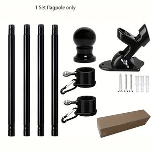 2,4 м наружный настенный пятисерзный флагшток из нержавеющей стали с защитой от ветра вращающееся наклонное Сращивание прочные флажки - Product Image 5