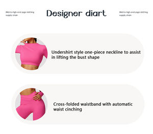 Set Yoga da Donna Personalizzato di Alta Qualità, Senza Schienale, Vita Alta, Tinta Unita, Traspirante, Manica Lunga, Abbigliamento Fitness - Product Image 5