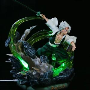 Figurine d'action Demon Slayer Série Hashira <span class=keywords><strong>Shinazugawa</strong></span> <span class=keywords><strong>Sanemi</strong></span> 30CM en PVC, jouet de collection, figurine d'anime, statue de scène, peut émettre de la lumière - Product Image 3
