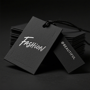 Benutzer definierte Luxus-Logo-Kleidung Tags Recycelbare grüne Karte Papier hängen Tags für <span class=keywords><strong>T</strong></span>-Shirts & Jacken speziell für Unternehmen - Product Image 6