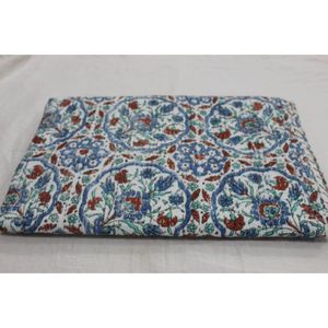 Best Home Decor Indian Kantha <b>Bedspread</b> & Quilt Handmade Printed Cotton Washable Soft Eco-Friendly Housewarming Gift - Product Image 1
