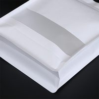 Sachet Doypack personnalisé biodégradable de qualité alimentaire avec fermeture zip, fond plat, refermable, à soufflets latéraux, transparent, imprimé en gravure